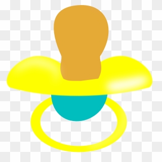 Yellow And Blue Pacifier Clip Art At Clker - Illustration - Png Download