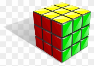 3d Cube Clipart - Rubiks Kube 3d Art - Png Download