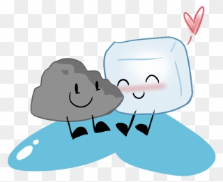 Ice Cube Clipart Kawaii - Bfdi Ice Cube And Rocky - Png Download