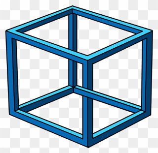 How To Draw Impossible Cube - Step By Step Impossible Cube Clipart