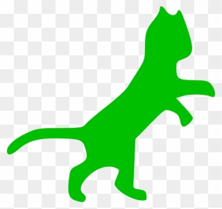 Green Cat Clipart - Png Download