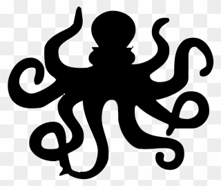 Octupus Outline - Silhouette Transparent Octopus Png Clipart