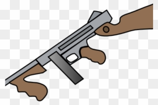 Gun Shot Clipart Machine Gun - Tommy Gun Png Transparent Png