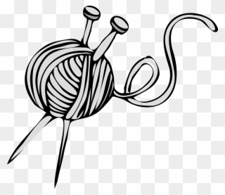 Vector Graphics,free Pictures - Knitting Needles And Yarn Clip Art - Png Download