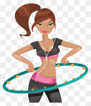 Exercise With A By Artbesouro Graphicriver Hoopjpg - Hula Hoop Cartoon Png Clipart
