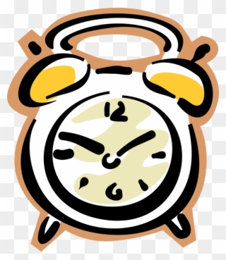 Vector Illustration Of Alarm Clock Ringing Its Morning - Despertador Relógio Png Clipart