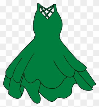 Svg Freeuse Library Green Dress Clip Art At Clker Com - Black Dress Clip Art - Png Download