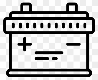 Car Battery Cliparts - Car Battery Icon White - Png Download