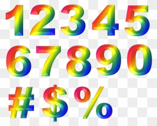 Clip Art Images - Rainbow Numbers Png Transparent Png