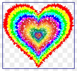 Appealing Tie Dye Clipart Group Image For Patterns - Tie Dye Love Hearts - Png Download
