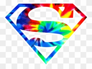 Superman Superman Tie Dye Logo Juniors Tank - Superman Clipart
