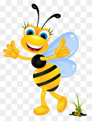 Banner Royalty Free Stock Bee Mascot Clipart - Imagenes De Abejas Animadas - Png Download