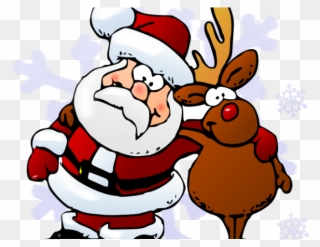 Reindeer Clipart Friend - Santas Sleigh Clip Art - Png Download