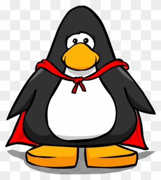 Red Cape From A Player Card - Club Penguin With Bow Tie Clipart