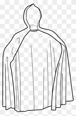 Clipart Library Cape Vector Cloth - Cape Black And White Clipart - Png Download