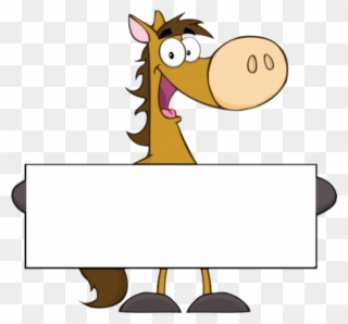 Tubes Etiquette Pancarte Parchemin - Horse Holding A Sign Clipart
