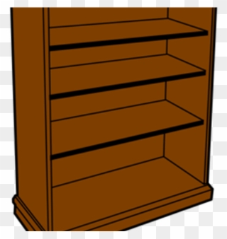 Shelf Clipart Wooden Bed - Book Shelves Clipart - Png Download
