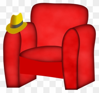 Bedroom Chair Reading Lounge Big Armchair Casual - Hat Under The Chair Clipart - Png Download