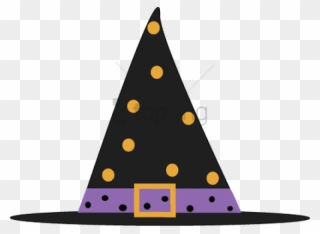 Witch Hat Clipart Polka Dot - Halloween Witch Hat Clipart - Png Download