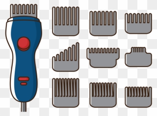 Vector Hair Clippers Machine - Barbershop - Png Download