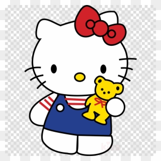 Download Hello Kitty & Bear Embroidery Design Clipart - Hello Kitty Vcr - Png Download