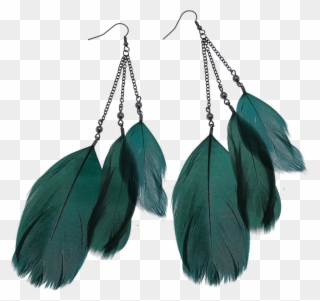 Feather Earrings Png Image - Feather Earrings Transparent Background Clipart
