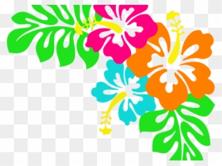 Tropical Flowers Cliparts - Hawaiian Flowers Transparent Background - Png Download