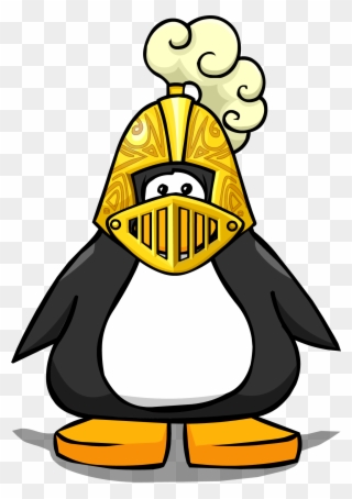 Golden Knight's Helmet Pc - Penguin With A Horn Clipart