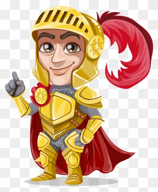 Knight, Gold, Golden, Metal, Emblem, Majestic, Royal - Medieval Lord Clip Art - Png Download