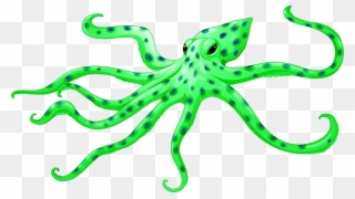 Green Octopus Png Clipart Best Web Clipart Inside Octopus - Illustrations Of Blue Ring Octopus Transparent Png