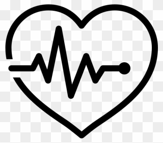 Heart With Pulse Icon - Heart Rate Monitor Icon Clipart