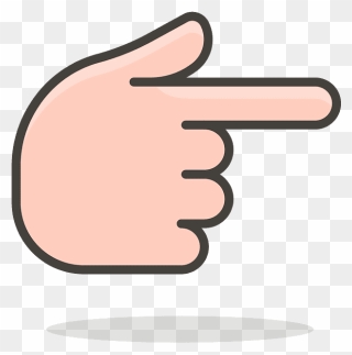 Backhand Index Pointing Right Emoji Clipart - Finger Icon Ke Kanan Png Transparent Png