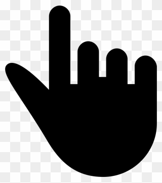 Pointing Clipart One Finger - Rock Hand Sign Silhoete - Png Download