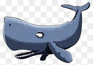 Whale Cartoon - Sperm Whale Cartoon Png Clipart