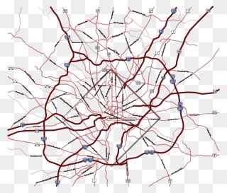 Drawing Roads Art - Transparent Road Map Lines Clipart