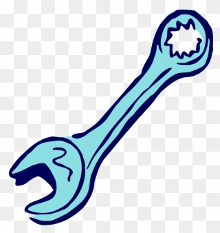 Roughly Drawn Spanner - Spanner Images Clip Art - Png Download