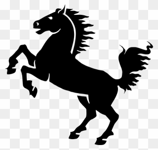 Horse-silhouette - Running Horse Clipart Png Transparent Png