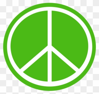 Peace Sign Green - Blue And Green Peace Sign Clipart