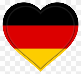 Transparent German Flag Heart Clipart