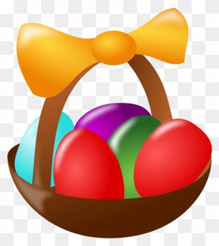 Easter Basket Ns - Easter Egg Basket Clip Art - Png Download