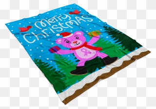 Christmas Bear Pink Ribbon Gift Blanket"  Data-zoom="//cdn - Cartoon Clipart