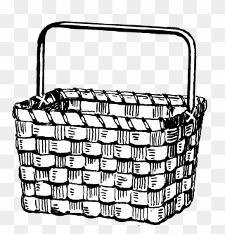 Transparent Picnic Basket Png - Hot Air Balloon Basket Drawing Clipart