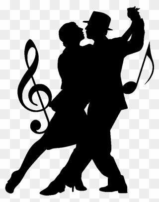 Dancing Couple 1920 Silhouette Clipart