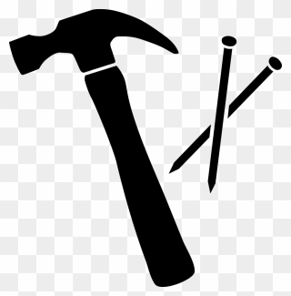 Hammer Icon - Metalworking Hand Tool Clipart