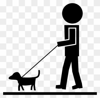 Man With Pet Dog - Dog Area Icon Clipart