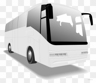 Tour Bus Transportation Free Black White Clipart Images - Tour Bus Png Transparent Png