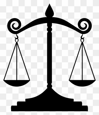 Justice Measuring Scales Judge Clip Art - Drawing Of Rule Of Law - Png Download