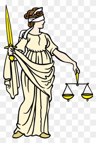 Justice Clipart Lady Justice, Justice Lady Justice - Easy Lady Justice Drawing - Png Download