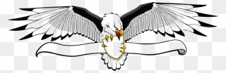 Clipart Banner Eagle - Eagle Vector Art Banner - Png Download