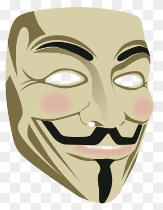 Guy Fawkes Mask In 3d Vector Image - Transparent Guy Fawkes Mask Clipart